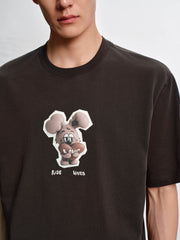 Men's Cotton 3D Cartoon Graphic T-Shirt