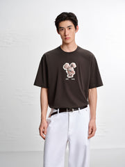 Men's Cotton 3D Cartoon Graphic T-Shirt