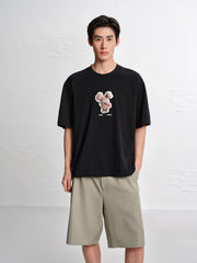 Men's Cotton 3D Cartoon Graphic T-Shirt
