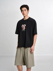 Men's Cotton 3D Cartoon Graphic T-Shirt