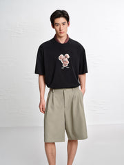 Men's Cotton 3D Cartoon Graphic T-Shirt