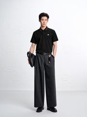 Men's Pleated Wide-Leg Trousers