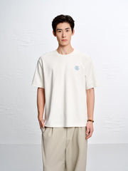 Men's Gradient Print and Embroidered T-Shirt