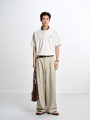 Men's Gradient Print and Embroidered T-Shirt