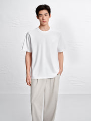 Men's Minimal Solid T-Shirt with Patch Detail