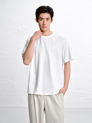 Men's Minimal Solid T-Shirt with Patch Detail