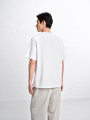 Men's Minimal Solid T-Shirt with Patch Detail