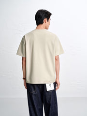 Men's Minimal Solid T-Shirt with Patch Detail