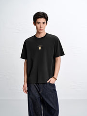 Men's Cotton-Blend T-Shirt with Graphic Embroidery