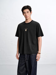 Men's Cotton-Blend T-Shirt with Graphic Embroidery