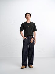 Men's Cotton-Blend T-Shirt with Graphic Embroidery