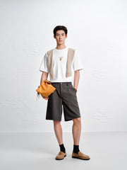 Men's Cotton-Blend T-Shirt with Graphic Embroidery