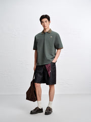 Men's Vintage Striped Cotton Polo Shirt