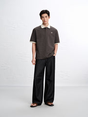 Men's Black Wide-Leg Denim Pants