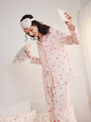 Women's Cozy Strawberry Print Pajama Set