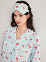 Women's Cozy Strawberry Print Pajama Set
