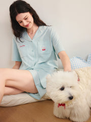 Women's Casual Cherry Pajama Set