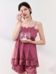 Women's Iridescent Shell Camisole Loungewear Set