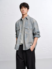 Men's Loose-Fit Gradient Print Shirt