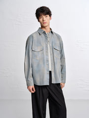 Men's Loose-Fit Gradient Print Shirt