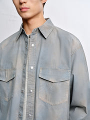 Men's Loose-Fit Gradient Print Shirt