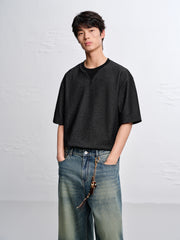 Men's Drop-Shoulder Layered-Look T-Shirt