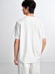 Men's Solid Tonal Jacquard T-Shirt