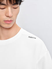 Men's Soft T-Shirt with Back Embroidery
