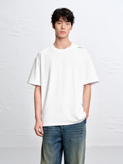Men's Soft T-Shirt with Back Embroidery