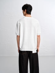 Men's Allover Textured Jacquard Knit T-Shirt