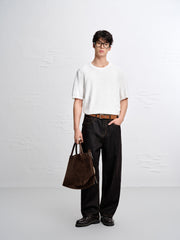 Men's Allover Textured Jacquard Knit T-Shirt