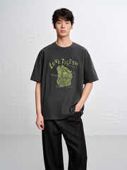 Men's Contrast Embroidered T-Shirt