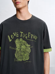 Men's Contrast Embroidered T-Shirt
