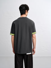 Men's Contrast Embroidered T-Shirt