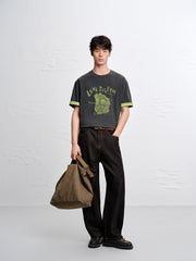 Men's Contrast Embroidered T-Shirt