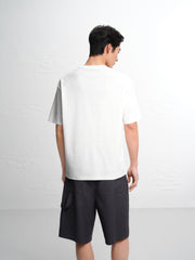 Men's Logo Embroidered Mid-Sleeve T-Shirt