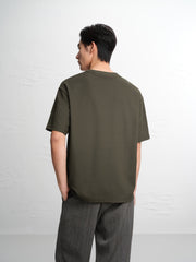 Men's Logo Embroidered Mid-Sleeve T-Shirt