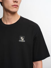Men's Logo Embroidered Mid-Sleeve T-Shirt