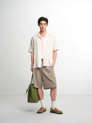 Men's Tencel-Blend Shirt with Embroidery