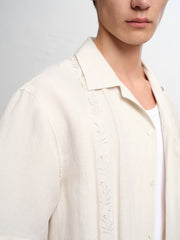 Men's Tencel-Blend Shirt with Embroidery