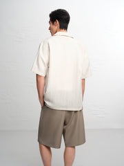 Men's Tencel-Blend Shirt with Embroidery