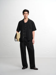 Men's Tencel-Blend Shirt with Embroidery