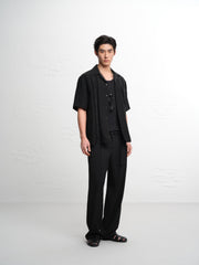 Men's Tencel-Blend Shirt with Embroidery