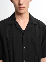 Men's Tencel-Blend Shirt with Embroidery
