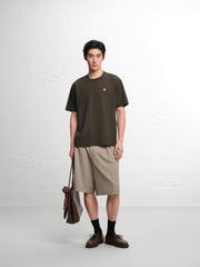 Men's Solid Embroidered T-Shirt
