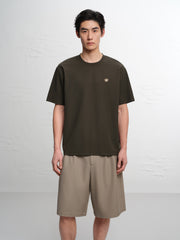 Men's Solid Embroidered T-Shirt