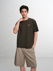 Men's Solid Embroidered T-Shirt