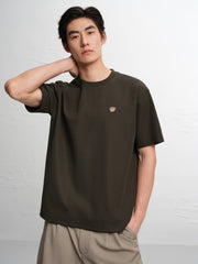 Men's Solid Embroidered T-Shirt