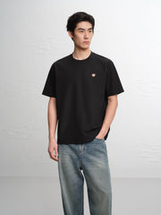 Men's Solid Embroidered T-Shirt