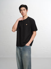 Men's Solid Embroidered T-Shirt
